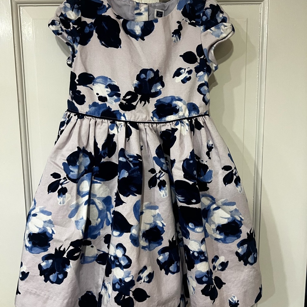 Janie and Jack Purple and Navy Floral Dress
